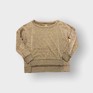 A.n.a silver sparkly long sleeve shirt